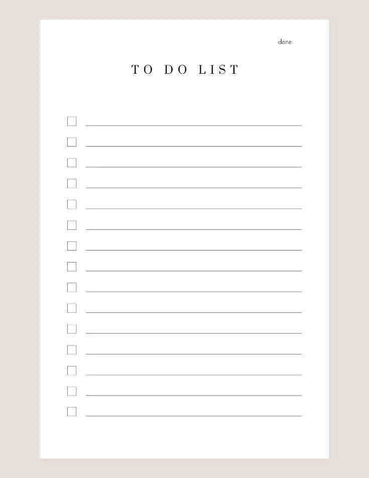 to do list